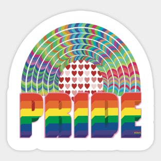 Pride - Rainbow & Hearts Sticker